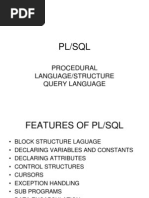 PL/SQL: Procedural Language/Structure Query Language