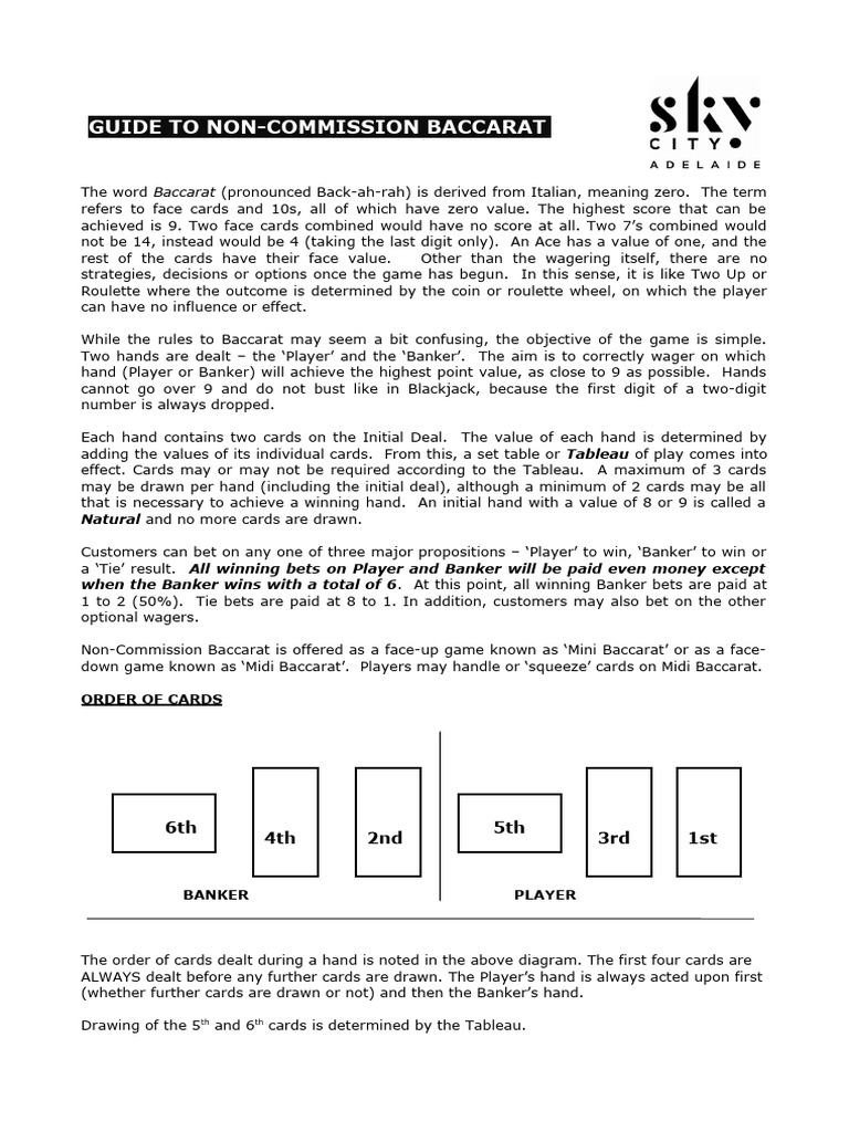 Baccarat Pre-Training Guide | PDF | Ephemera | Board Games