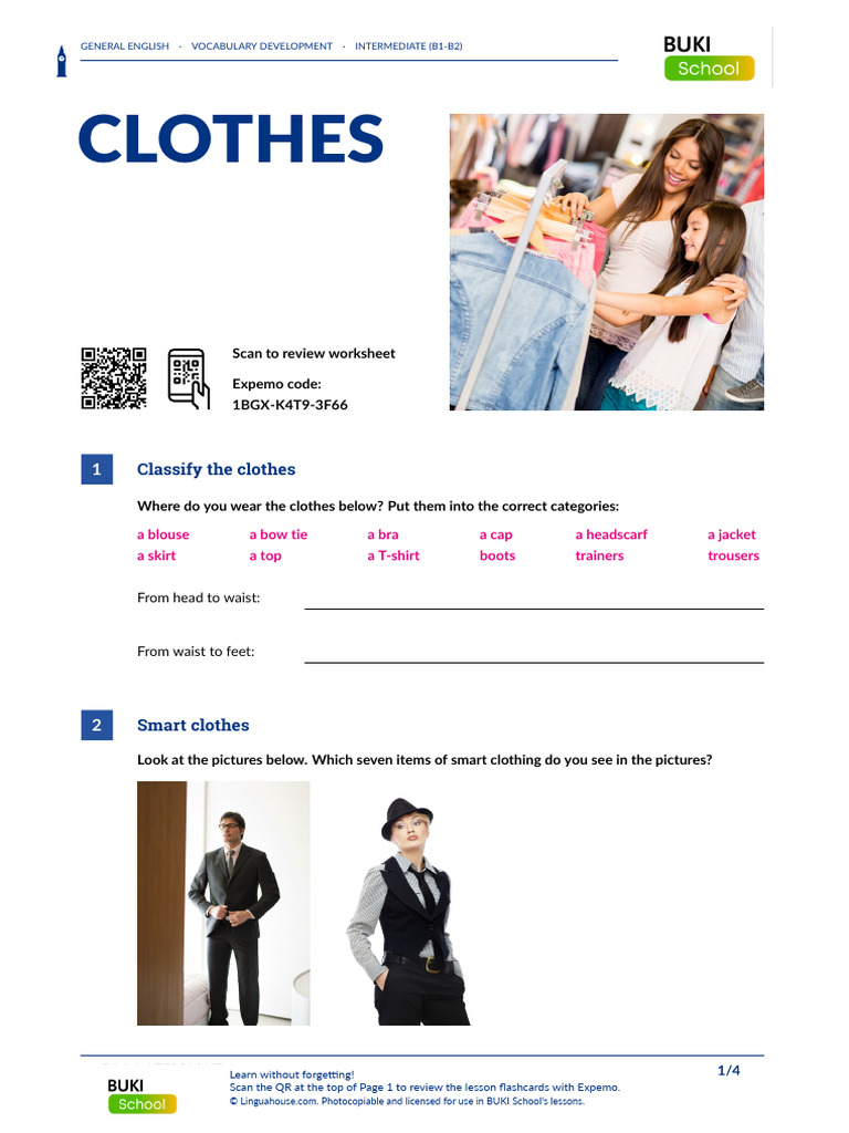 Intermediate English Vocabulary: Clothes | PDF | Sweater | Clothing