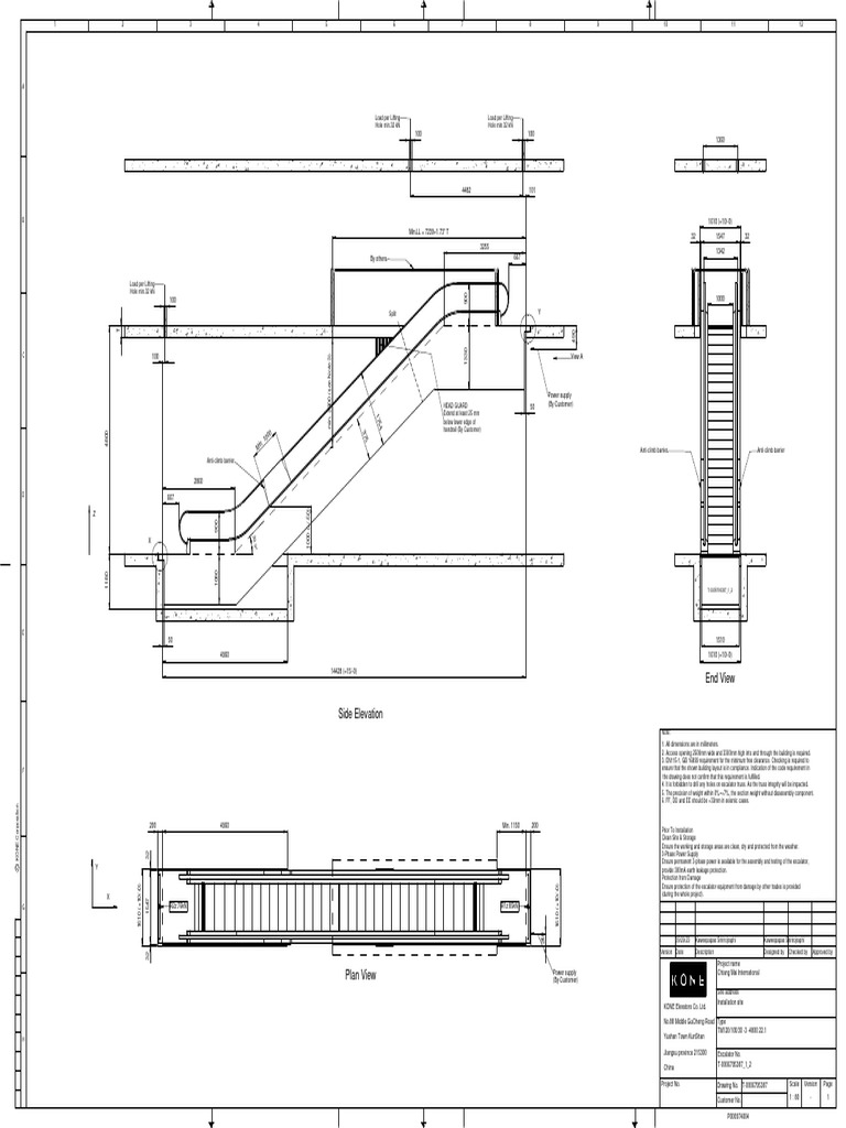 Escalator Installation Specifications Guide | PDF | Manufactured Goods