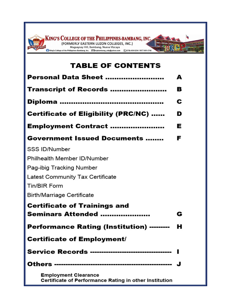 Essential Employment Document Checklist | PDF