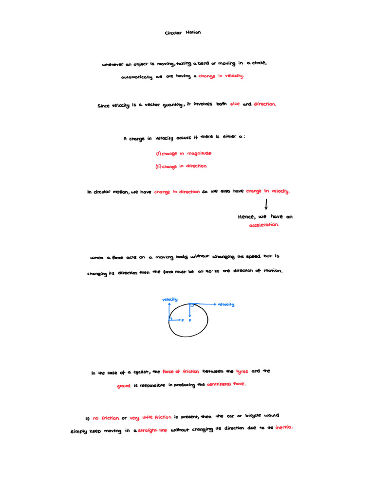 Circular Motion NOTE | PDF