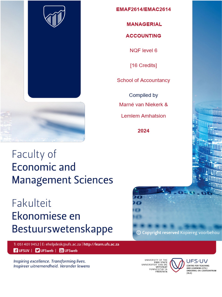 Managerial Accounting Course Guide | PDF | Management Accounting ...