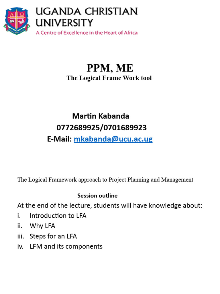 Understanding the Logical Framework Approach | PDF | Career & Growth