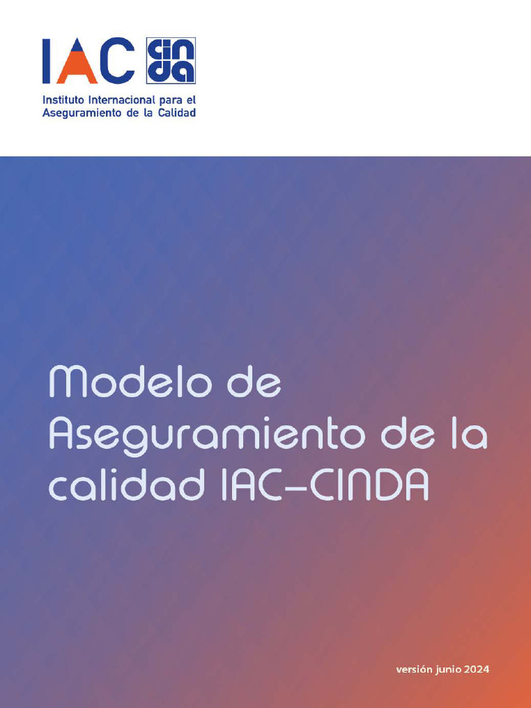 Modelo de Aseguramiento de La Calidad IAC CINDA v.24.06 | PDF | Calidad ...
