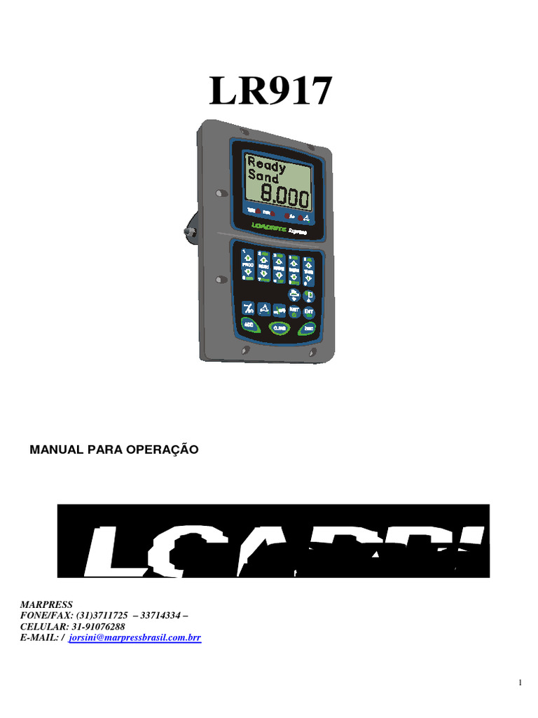 Manual de Operação Loadrite LR917 | PDF | Máquinas | Engenharia Mecânica