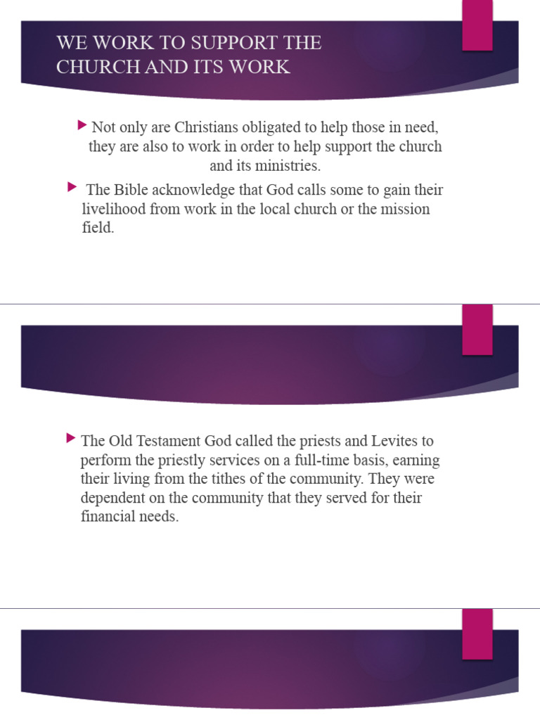 Supporting Church Through Work | PDF | Faith | Abrahamic Religions