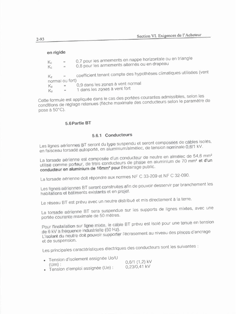 Caractéristique Des Conducteurs BT | PDF