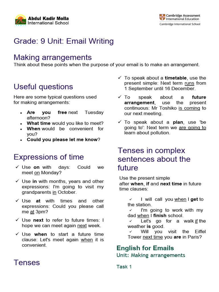 Randhir Saha Raj - Email Writing g9 w2 | PDF | Language Mechanics | Syntax
