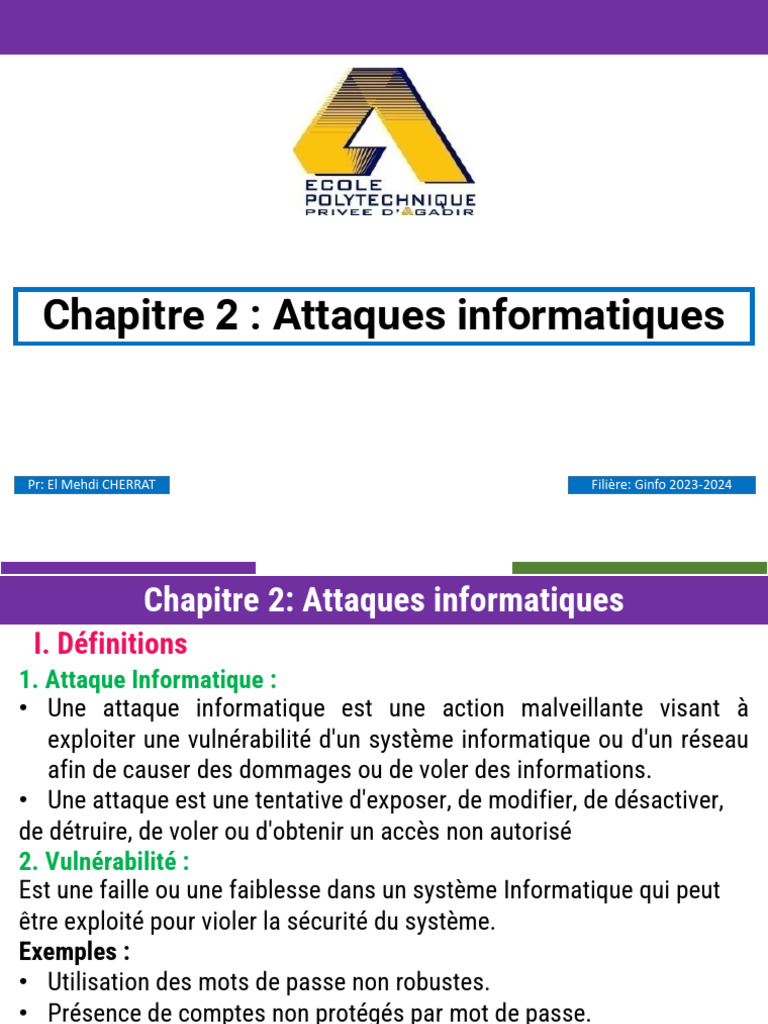 Comprendre les Attaques Informatiques | PDF | Logiciel malveillant ...