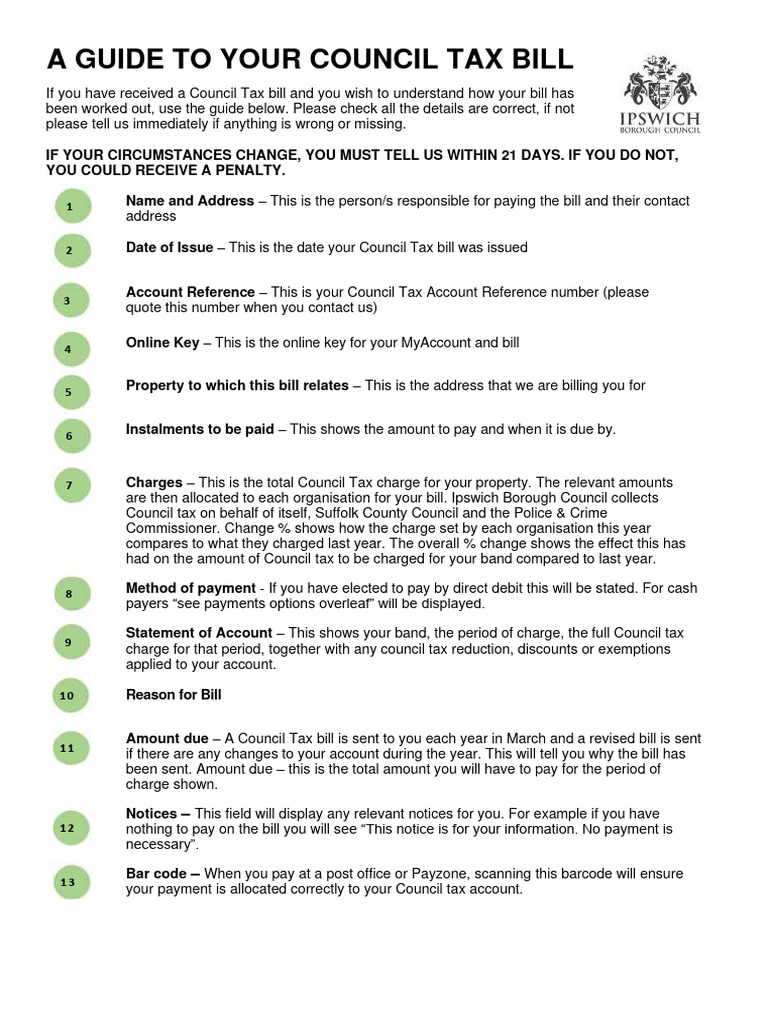Understanding Your Council Tax Bill | PDF | Taxes | Taxation