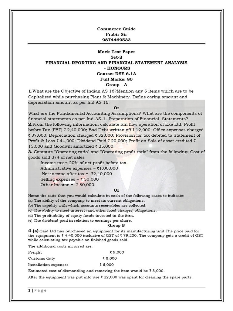 FRFSA Mock Test Paper-2 | PDF | Equity (Finance) | Balance Sheet