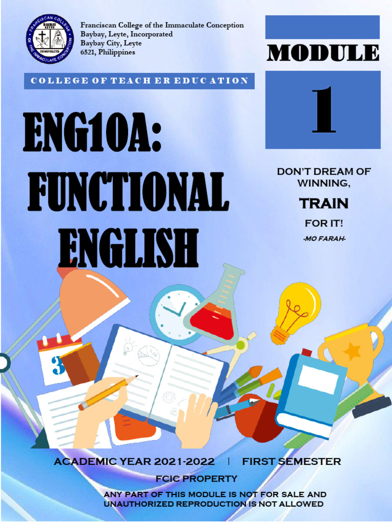 ENG10A Functional English Module Guide | PDF | Learning | Curriculum