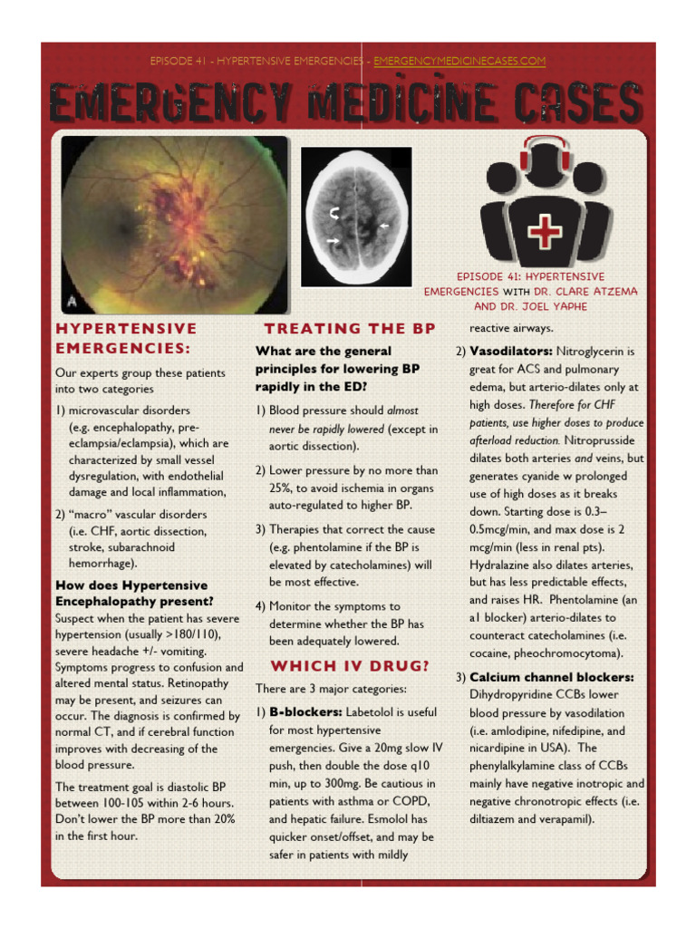 Hypertensive Emergencies Cases | PDF | Hypertension | Human Diseases ...