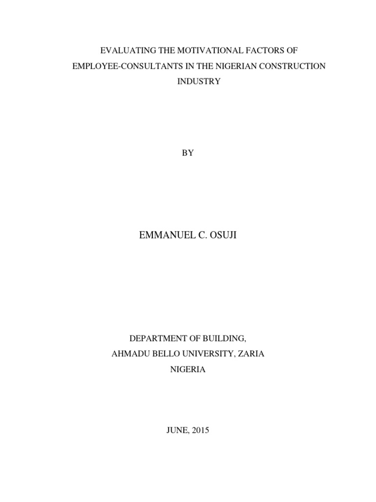 Evaluating The Motivational Factors of Employees | PDF | Motivation ...