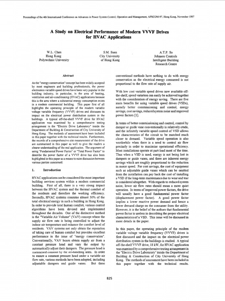 A Study On Electrical Performance of Modern VVVF Drives For HVAC ...