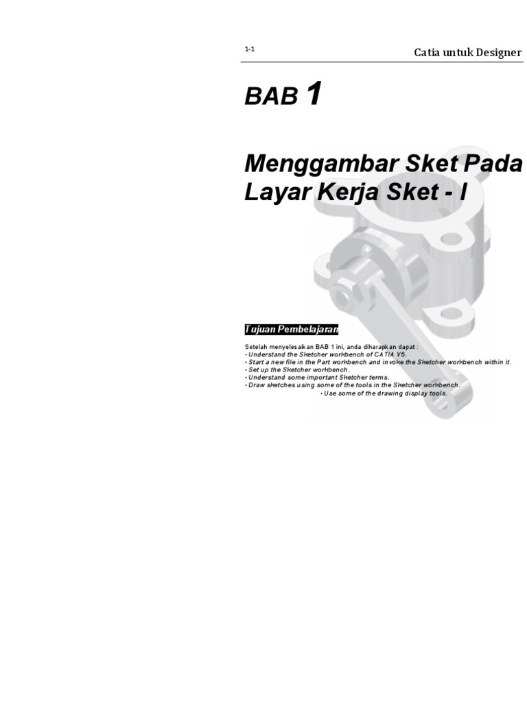Catia Tutorial Menggambar Sket Pada Layar Kerja Sket1