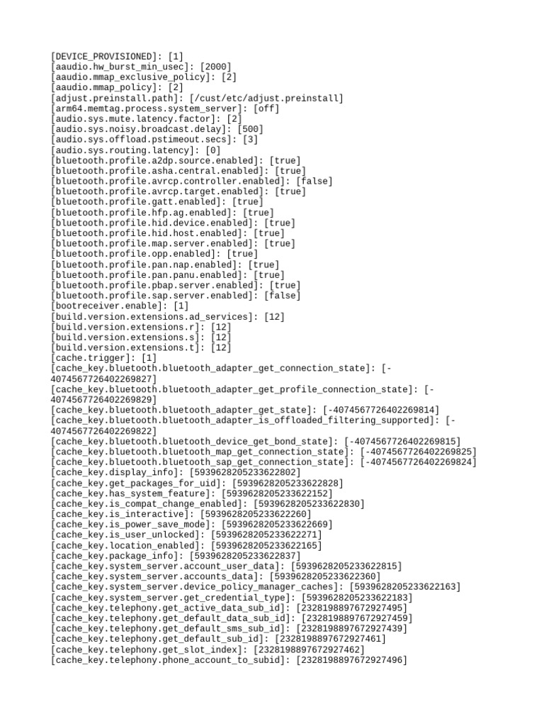 Android System Configuration Settings | PDF | Computer Engineering ...