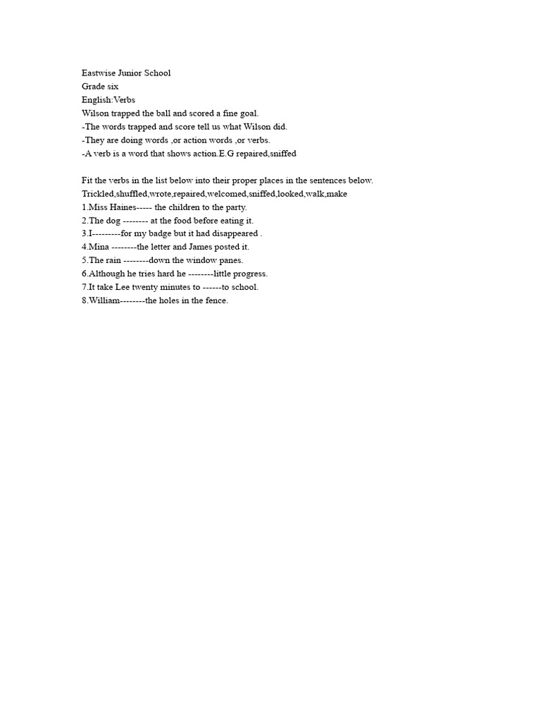 Verbs | PDF