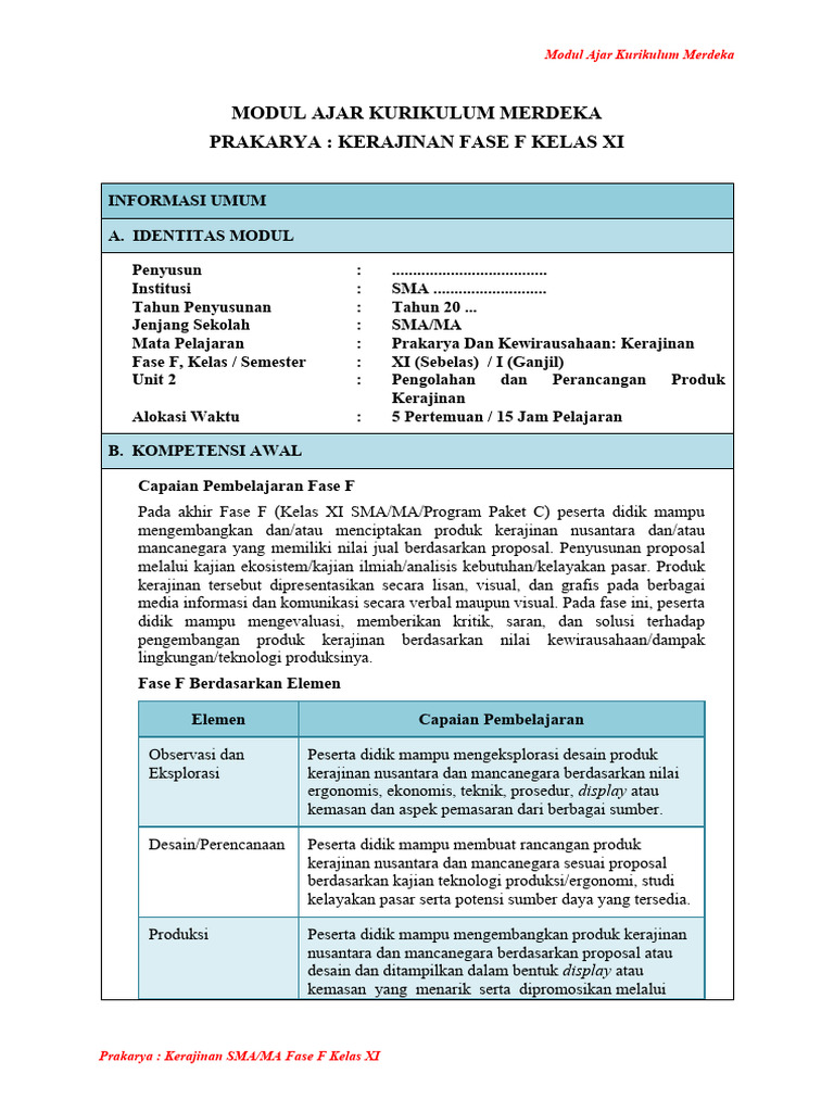 Modul Ajar Unit 2 | PDF