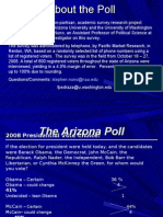 The Arizona Poll Is A Non-Partisan, Academic Survey Research Project