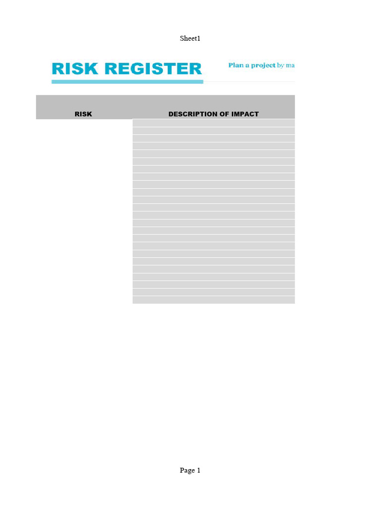 Risk Register Template | PDF