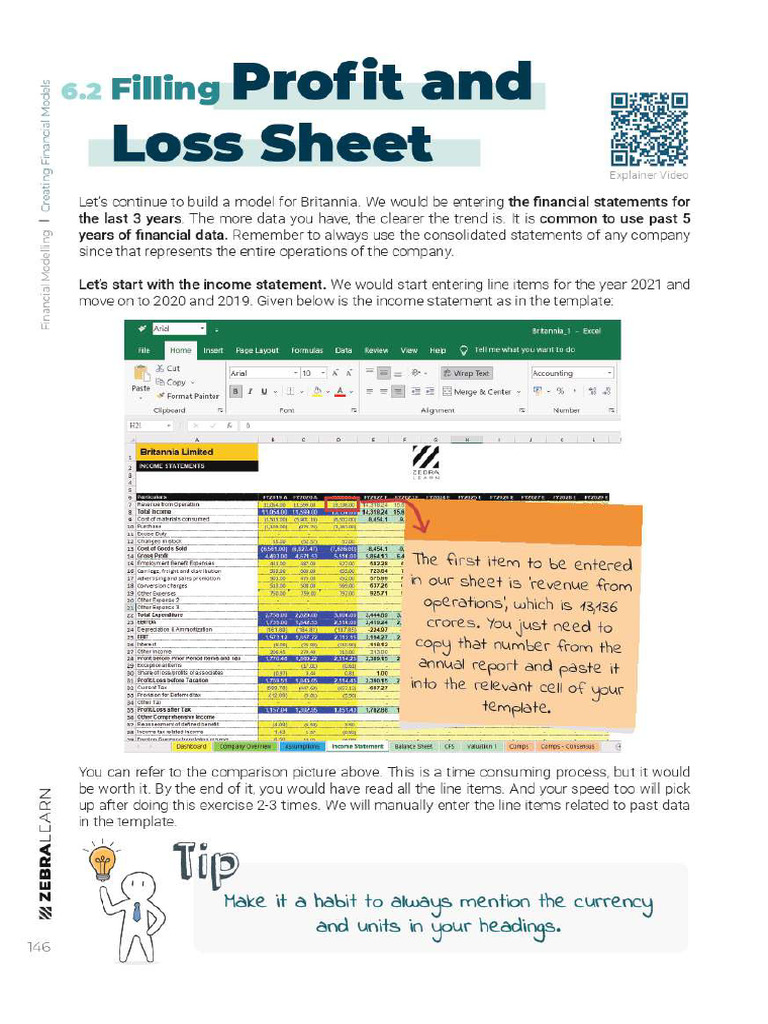 Filling Profit and Loss Sheet | PDF