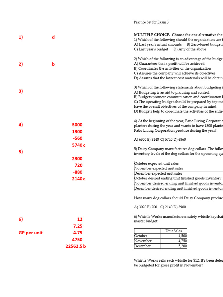 Practice Set For Final Exam - U02-1 | PDF | Return On Investment ...
