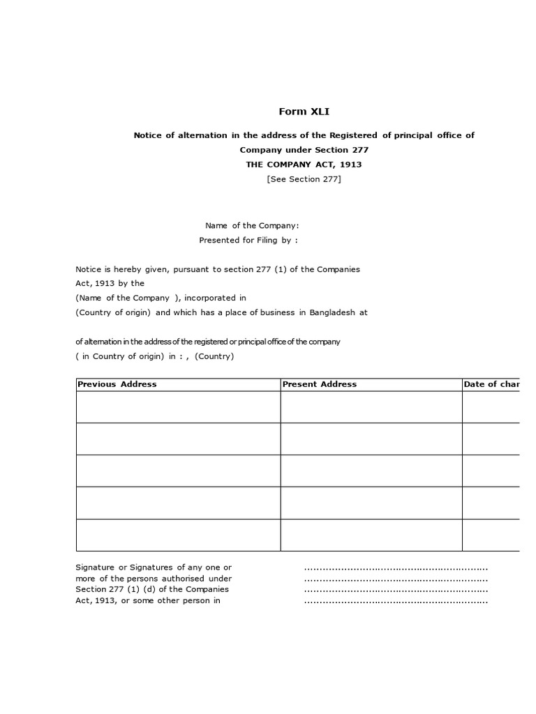Notice of Registered Office Change | PDF
