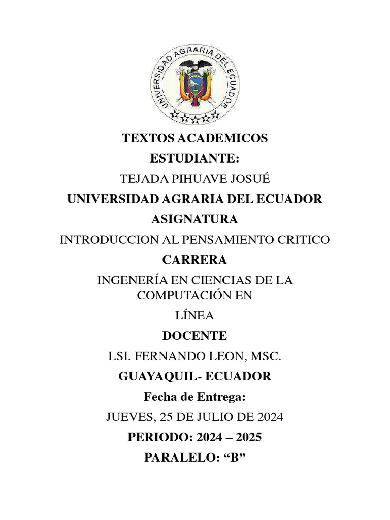 Características de Textos Académicos | PDF | Conocimiento | Científico