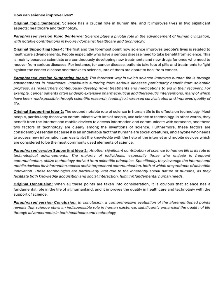 Science's Impact on Healthcare and Technology | PDF | Science | Health Care