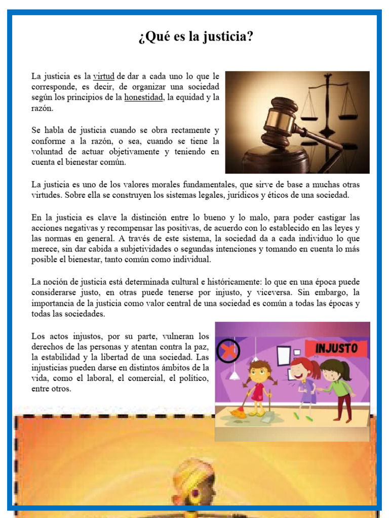 Definición y Valor de la Justicia | PDF