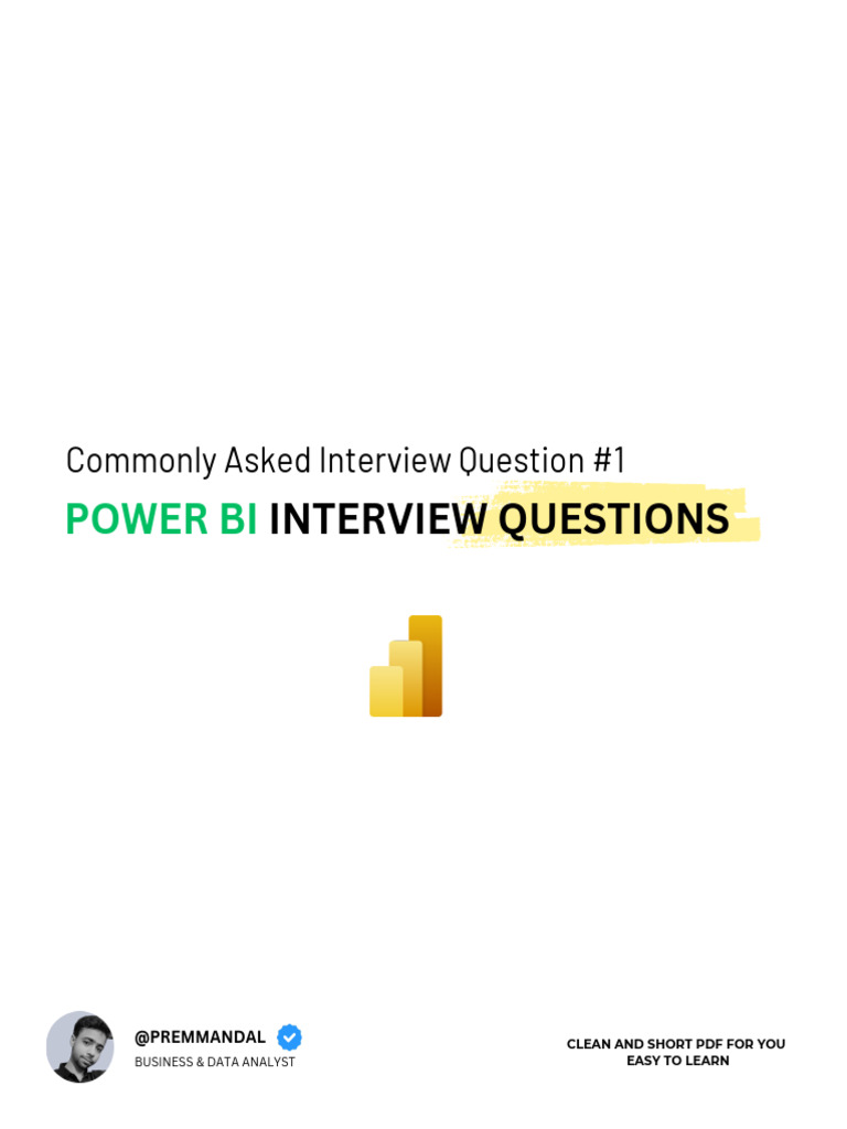 Power BI Interview Questions & Answers | PDF | Data | Data Analysis