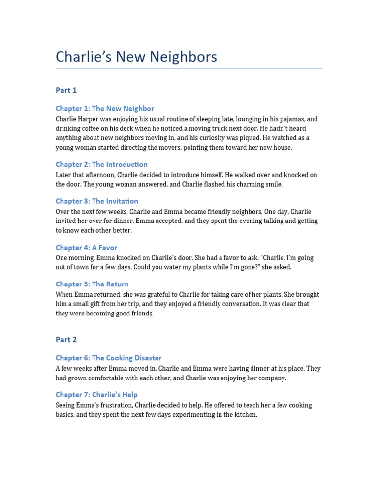 Charlies New Neighbors Full Story Pdf