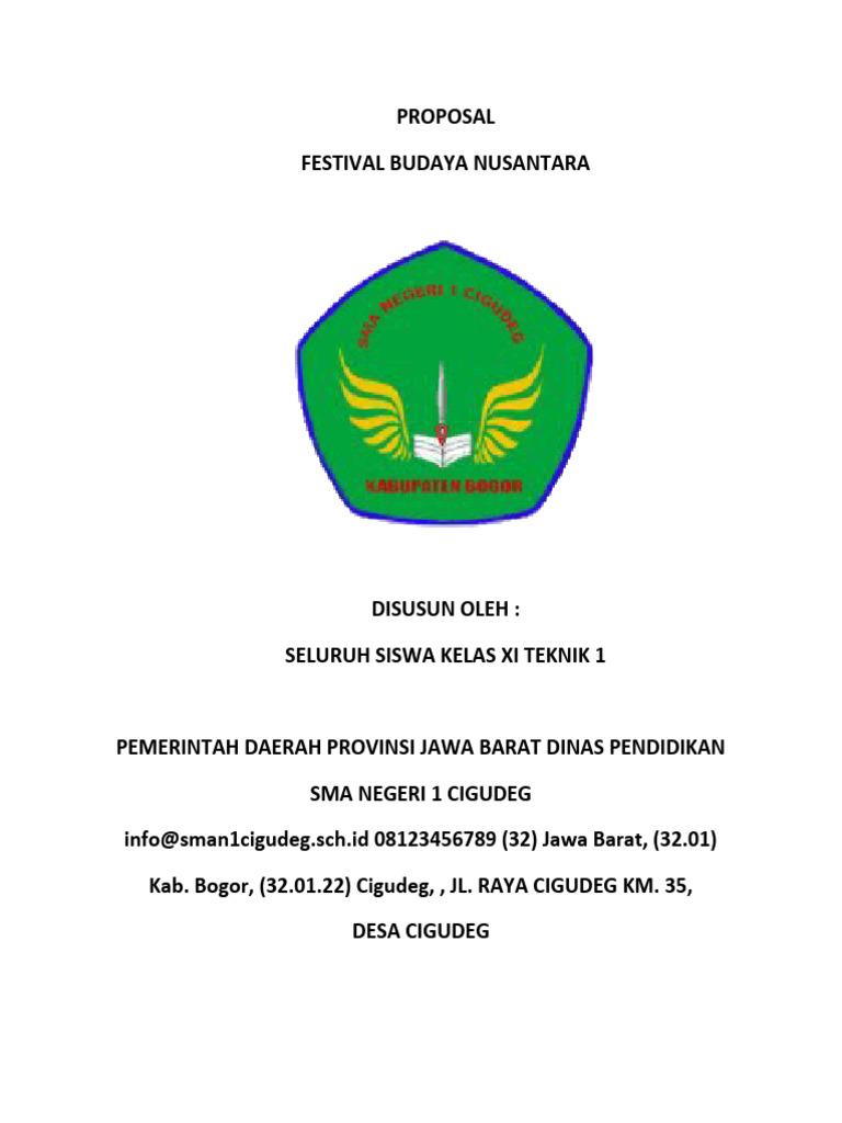 Proposal Acara Kelas | PDF | Perjalanan