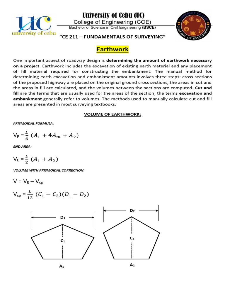 Earthwork Calculations in Civil Engineering | PDF | Civil Engineering