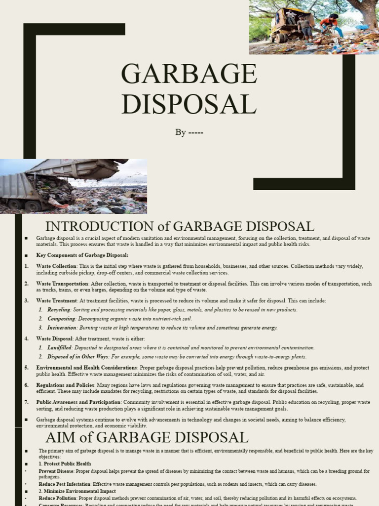Garbage Disposal Idea | PDF | Waste Management | Waste