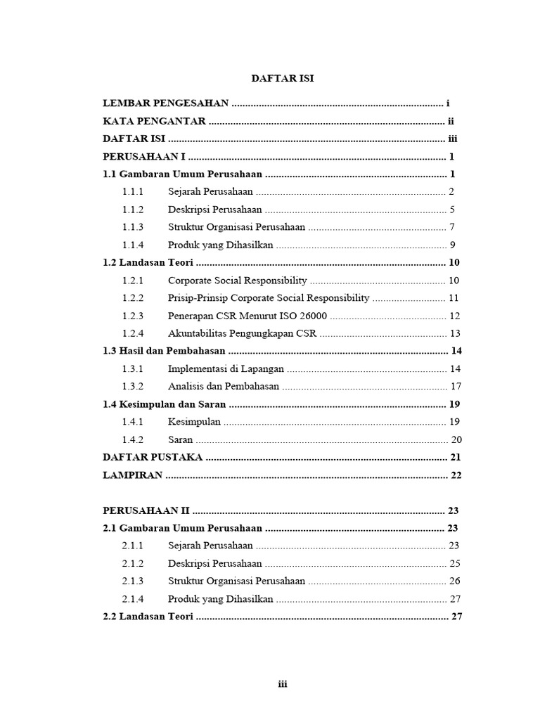 Daftar Isi Fix | PDF