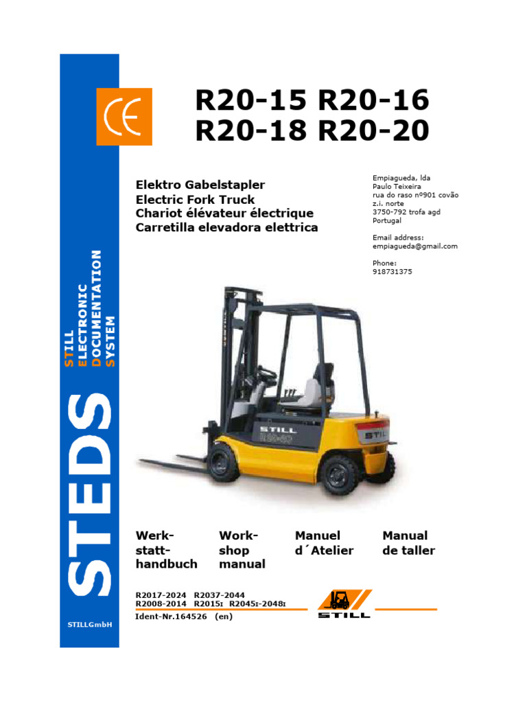 STILL GmbH Electric Forklift Manual | PDF | Axle | Bearing (Mechanical)