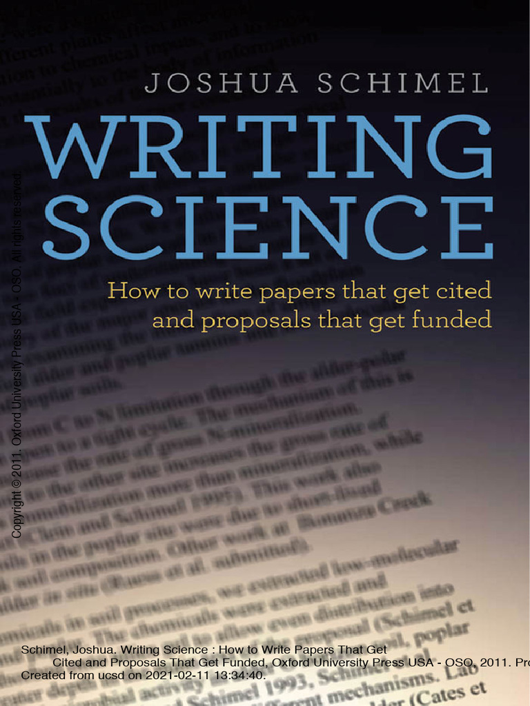Writing Science Joshua Schimel | PDF | Thought | Science