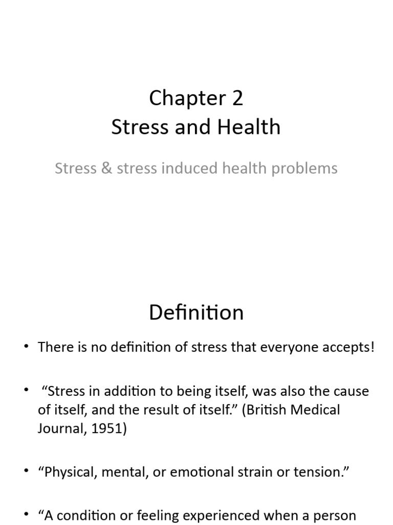 Impact of Stress on Health Systems | PDF | Stress (Biology) | Clinical ...