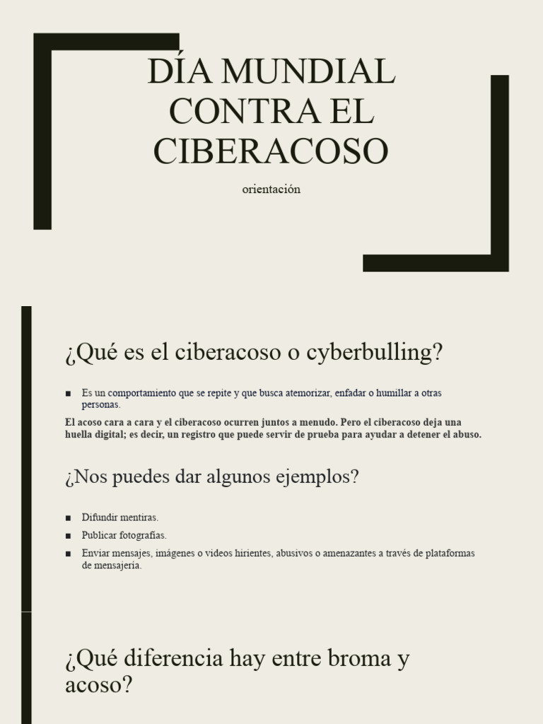 Día Mundial Contra El Ciberacoso 2024 | PDF