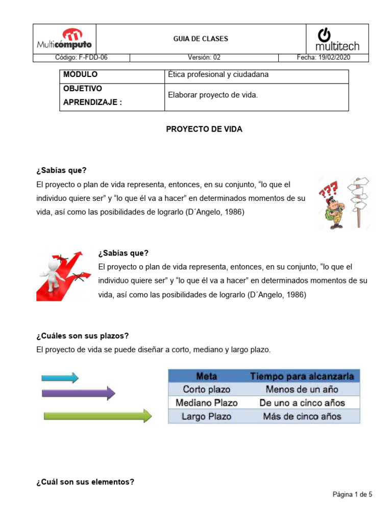 Taller Proyecto de Vida | PDF