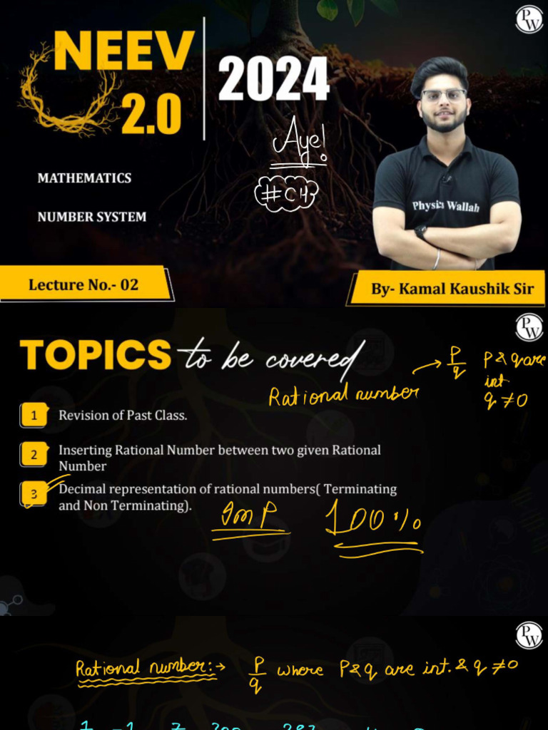 Number System 02: Class Notes - (Neev 2.0 2024) | PDF
