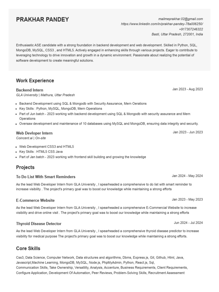 Resume associate software engineer pdf web development computing