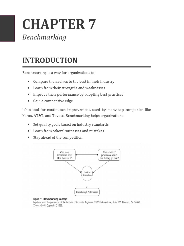 Benchmarking Pdf Benchmarking Performance Indicator