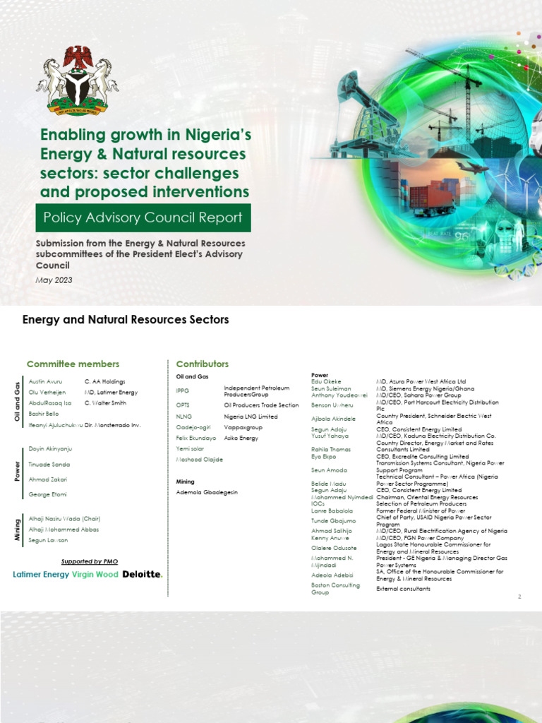 Nigeria Energy Sector Growth Strategies | PDF | Macroeconomics | Subsidy