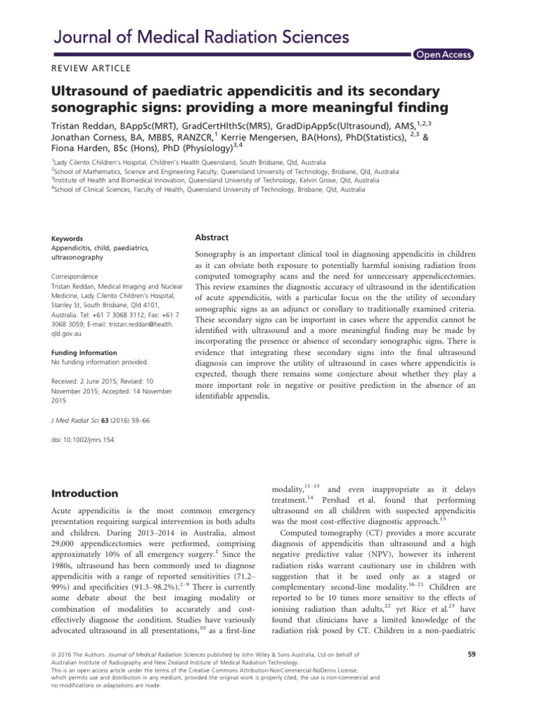 Ultrasound in Pediatric Appendicitis | PDF | Medical Ultrasound ...