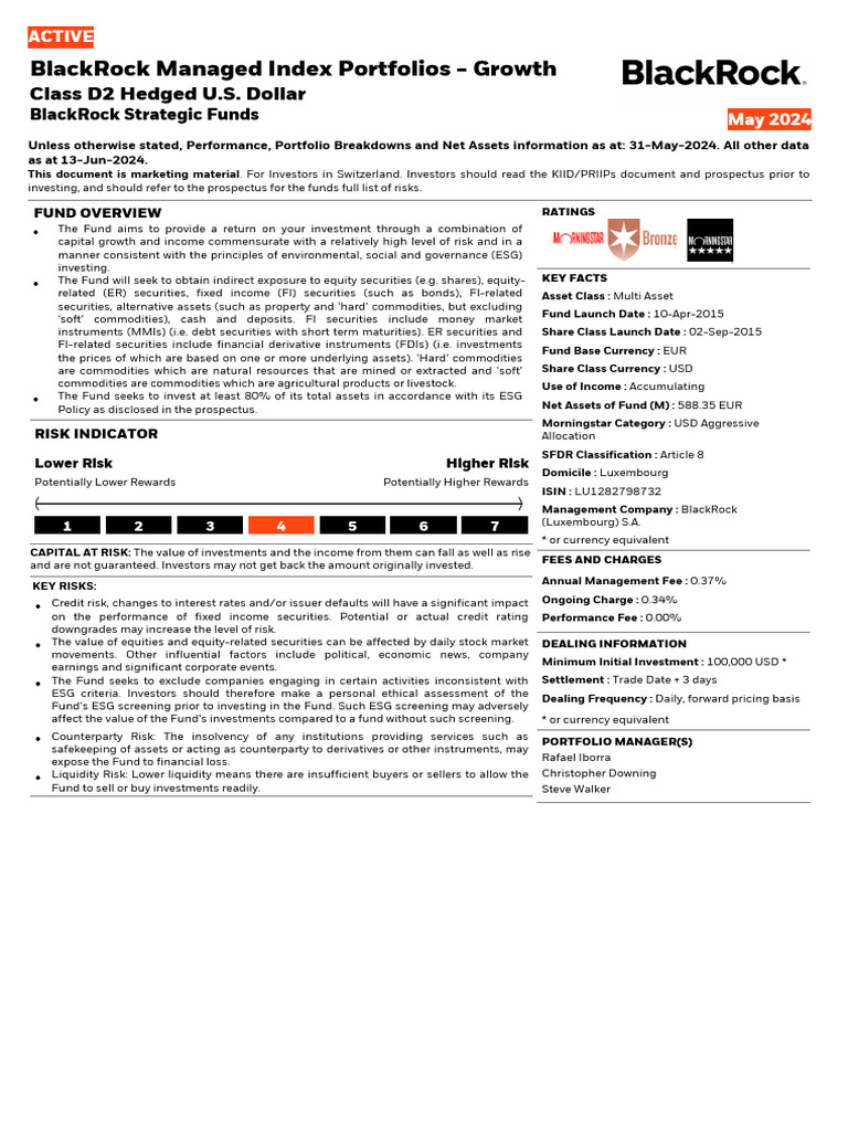 HAYAH BSF GROWTH PDF Investment Fund Financial Risk