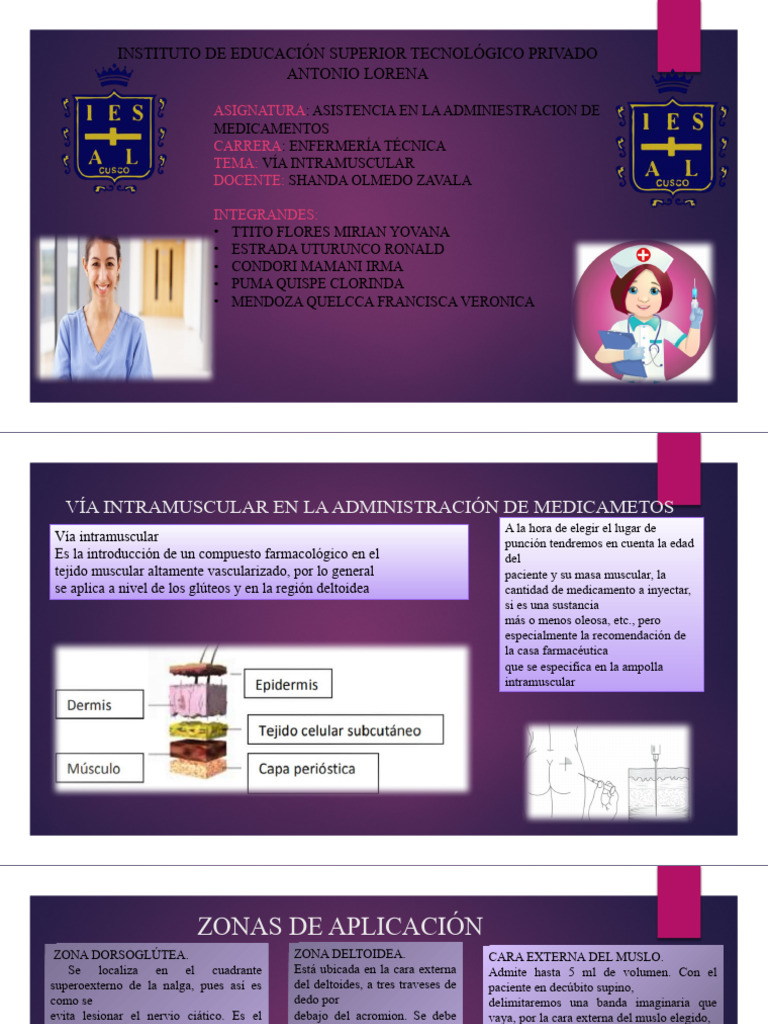 Vía Intramuscular en Administración de Medicamentos | PDF | Inyección ...